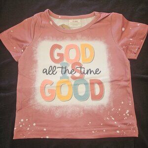 Girl's Short Sleeve T-Shirt "God is Good"